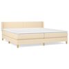 vidaXL Boxspringbett mit Matratze Creme 200x200 cm Stoff