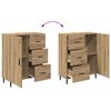 vidaXL Highboard mit Schubladen 2 pcs Artisan-Eiche Holzwerkstoff