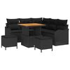 vidaXL Gartensofa-set 8 stk. Schwarz Poly-Rattan
