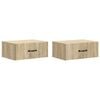 vidaXL Wandmontierter Nachttisch 2 stk. Sonoma-Eiche 49 x 34,5 x 20 cm