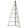 vidaXL Metall-Weihnachtsbaum mit LED KUOPIO 100 cm Warmes Wei&szlig; Stahl
