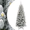 vidaXL K&uuml;nstlicher Weihnachtsbaum mit 150 LEDs mit St&auml;nder Wei&szlig; 150 cm