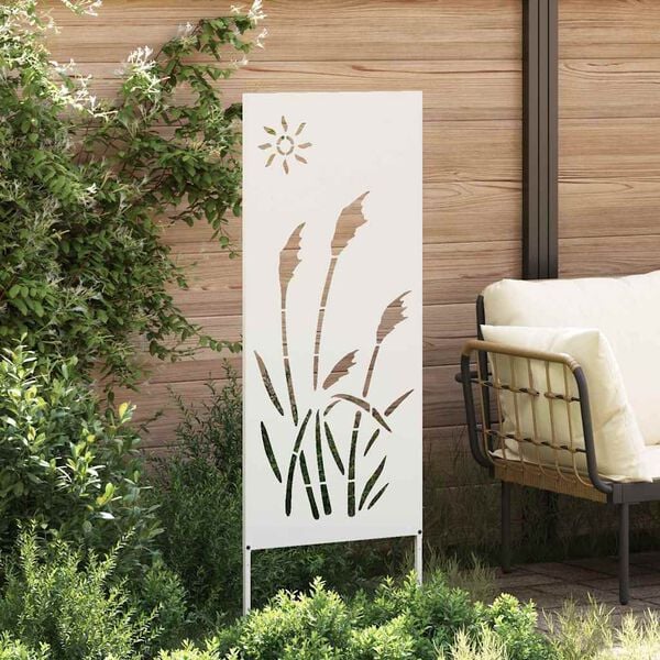 vidaXL Garten Sichtschutz-Leinwand Wei&szlig; 50 x 140 cm