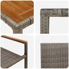 vidaXL Garten Essgruppe 7 pcs Grau Poly-Rattan
