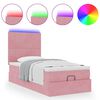 vidaXL Ottoman-Bett mit Matratzen & LEDs Rosa 80x200 cm Samt
