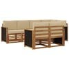 vidaXL Outdoor-Sofagarnitur 6 Stk. Natur