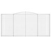 vidaXL Gabionen mit Hochbogen 6 Stk. 400x30x180/200cm Verzinktes Eisen