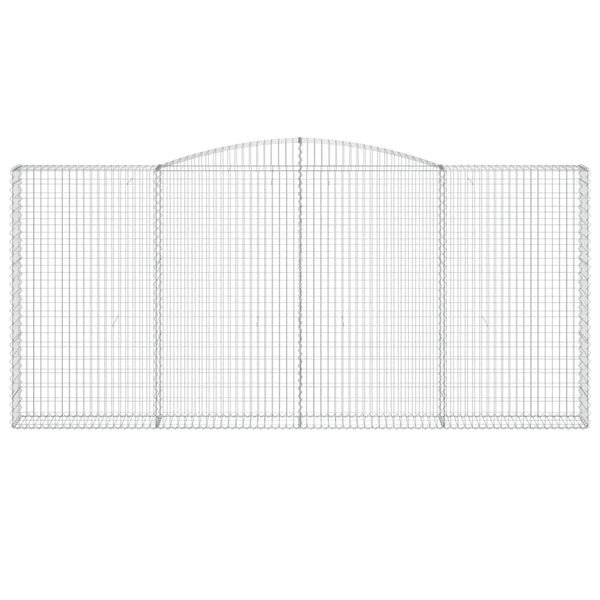 vidaXL Gabionen mit Hochbogen 6 Stk. 400x30x180/200cm Verzinktes Eisen