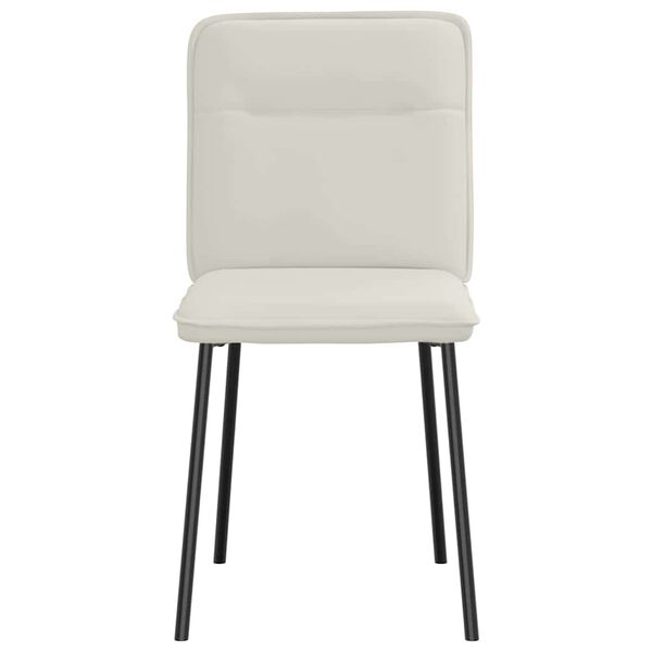 vidaXL Esszimmerst&uuml;hle 2 Stk. Creme Samt