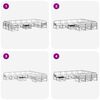 vidaXL Outdoor-Sofagarnitur mit Kissen 11 pcs Natur und Beige