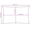 vidaXL Sonnensegel Oxford-Gewebe Rechteckig 6x8 m Beige