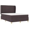 vidaXL Boxspringbett mit Matratze Dunkelbraun 190 x 140 cm Stoff