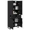 vidaXL Highboard 2 pcs Schwarz Eichen-Optik 69,5 x 34 x 180 cm