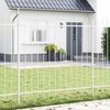 vidaXL Gartenzaun Weiß 3.4 x 1.5 m Pulverbeschichteter Stahl
