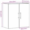 vidaXL Wandschrank Altholz 60 x 31,5 x 60 cm Holzwerkstoff