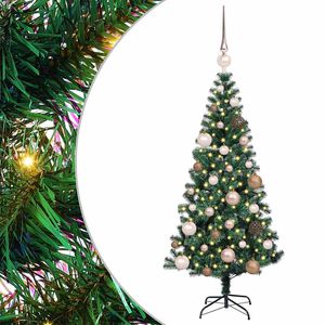 vidaXL K&uuml;nstlicher vorbeleuchteter Weihnachtsbaum Gr&uuml;n 120 cm