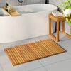vidaXL Badematte Uni Braun 100 x 55 cm Holz