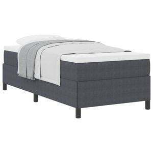 vidaXL Boxspringbett Dunkelgrau 90 x 190 cm Samt