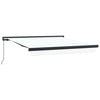 vidaXL Ausziehbare Markise Wei&szlig; 350 x 250 cm Leinen und Aluminium