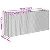 vidaXL Pflanzk&uuml;bel mit 2 T&ouml;pfen 2 Stk. Braun 90x20x40 cm Poly Rattan