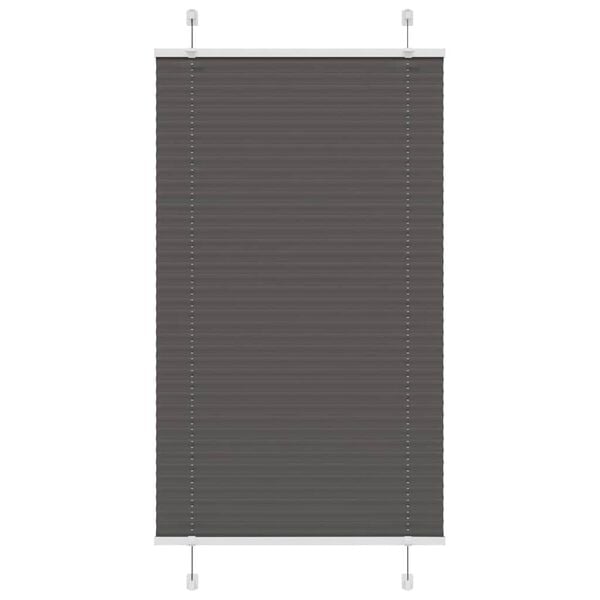 vidaXL Plissee Schwarz 80x100 cm Stoffbreite 79,4 cm Polyester