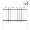 vidaXL Gartenzaun BOXTEL 9 stk. 15,3 x 1,2 m Pulverbeschichteter Stahl