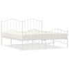 vidaXL Bettgestell mit Kopf- und Fu&szlig;teil Metall&nbsp;Wei&szlig; 160x200 cm