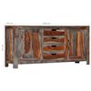 vidaXL Sideboard Grau 160x40x75 cm Massivholz Akazie