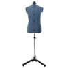 vidaXL Verstellbare Kleiderform für Damen Blau 37,5-45,5 Zoll Stoff