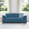 vidaXL 3-Sitzer-Sofa Blau 220x77x82 cm Samt