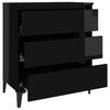 vidaXL Sideboard Hochglanz-Schwarz 60x35x69 cm Holzwerkstoff