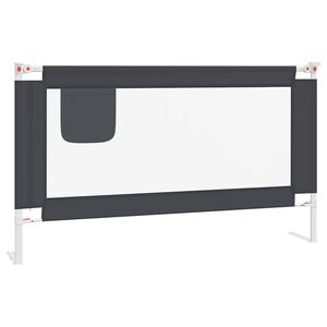 vidaXL Kleinkind-Bettschutzgitter Dunkelgrau 140x25 cm Stoff