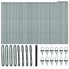 vidaXL Bodenmontierter Sechseckzaun 100 x 1,5 m Grau Netz