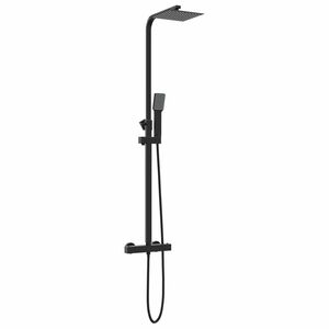 vidaXL Thermostatisches Duschset Schwarz Edelstahl 201