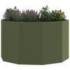 vidaXL Pflanzk&uuml;bel Olive Gr&uuml;n 90 x 90 x 50 cm Stahl