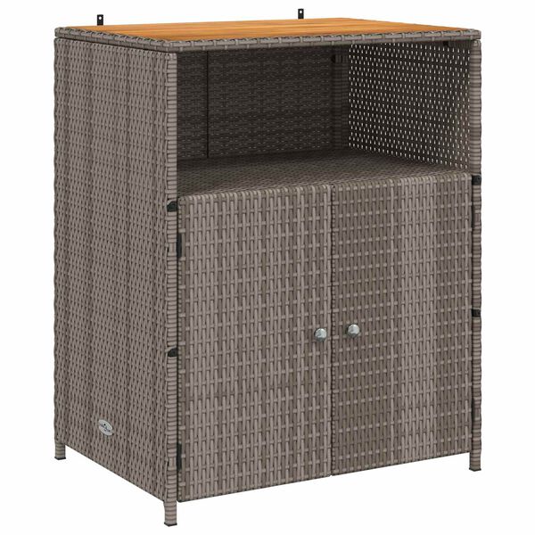 vidaXL Schrank mit T&uuml;r Grau 70 x 50 x 87 cm Polyester und Roly Ratten