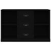 vidaXL Sideboard Schwarz 104,5x35,5x67,5 cm Holzwerkstoff