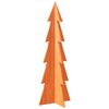 vidaXL Weihnachtsbaum zum Schm&uuml;cken Wachsbraun 112cm Massivholz Kiefer