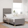 vidaXL Bettgestell mit Kopfteil Taupe 80 x 200 cm Stoff