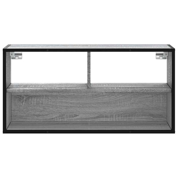 vidaXL TV-Schrank Grau Sonoma 80x31x39,5 cm Holzwerkstoff und Metall
