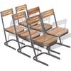 vidaXL Esszimmerst&uuml;hle 6 Stk. Massivholz Teak