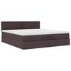 vidaXL Ottoman-Bett mit Matratze Dunkelbraun 200x200 cm Stoff