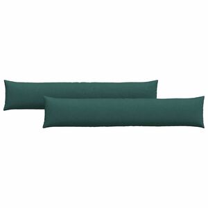vidaXL Sofakissen 2 pcs Dunkelgr&uuml;n 200 x 40 cm Stoff