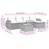 vidaXL 6-tlg. Garten-Sofagarnitur mit Kissen Beige Poly Rattan