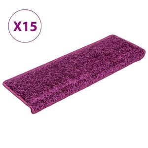 vidaXL Stufenmatten 15 Stk. 65x21x4 cm Violett Rechteckiger Rand