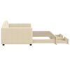 vidaXL Tagesbett Ausziehbar mit Schubladen Creme 90x200 cm Stoff