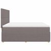 vidaXL Boxspringbett mit Matratze Taupe 180x200 cm Stoff