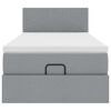 vidaXL Ottoman-Bett mit Matratze Hellgrau 100x200 cm Stoff