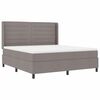 vidaXL Boxspringbett mit Matratze Taupe 180 x 200 cm Stoff