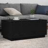 vidaXL Couchtisch mit LED-Leuchten Schwarz Eichen-Optik 90x50x40 cm